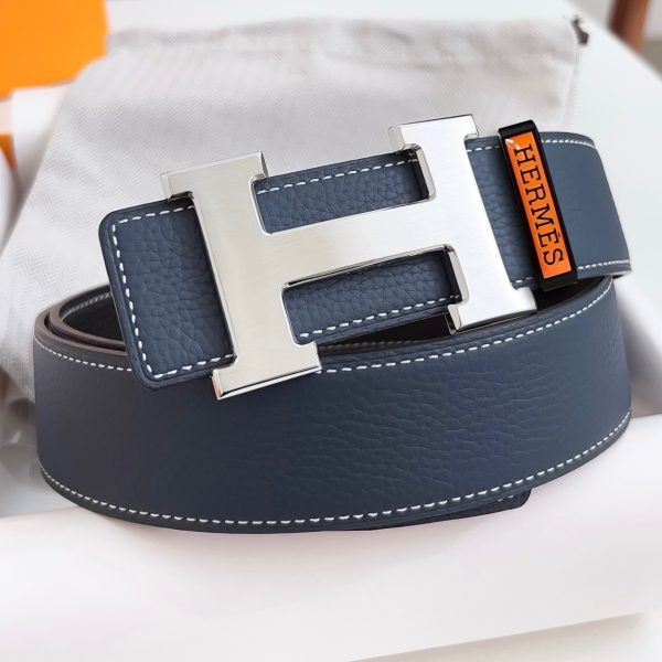 Hermès thắt lưng da đàn ông chiều rộng 3.8cm