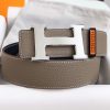 Hermès thắt lưng da đàn ông chiều rộng 3.8cm