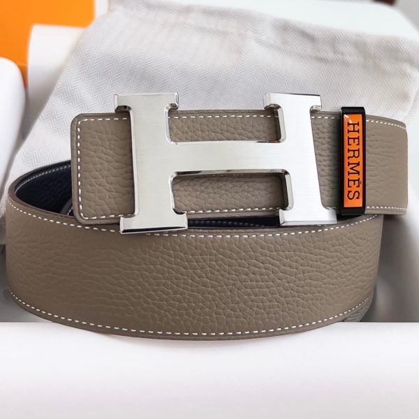 Hermès thắt lưng da đàn ông chiều rộng 3.8cm