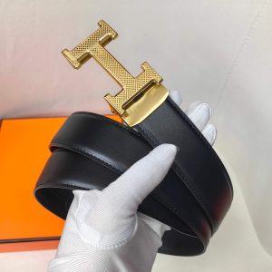 Hermès đàn ông tự động khóa dây lưng rộng 35mm mạ điện chân không