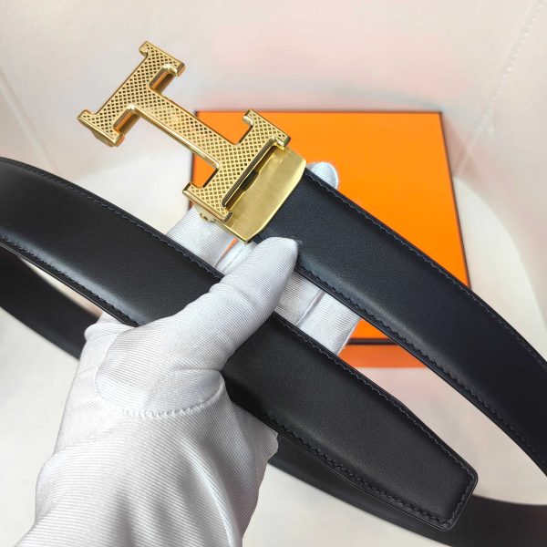 Hermès đàn ông tự động khóa dây lưng rộng 35mm mạ điện chân không