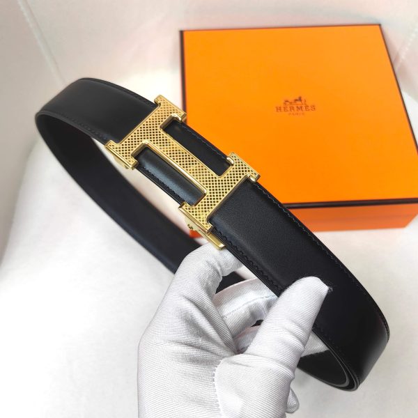 Hermès đàn ông tự động khóa dây lưng rộng 35mm mạ điện chân không