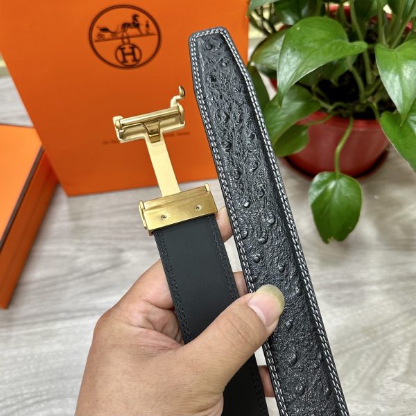 Hermès đàn ông tự động khóa dây lưng rộng 35mm mạ điện chân không