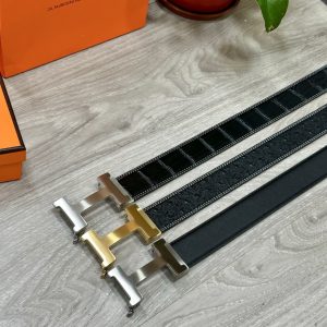 Hermès đàn ông tự động khóa dây lưng rộng 35mm mạ điện chân không
