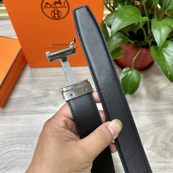 Hermès đàn ông tự động khóa dây lưng rộng 35mm mạ điện chân không
