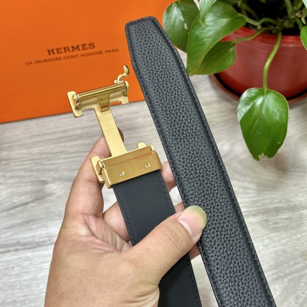 Hermès đàn ông tự động khóa dây lưng rộng 35mm mạ điện chân không