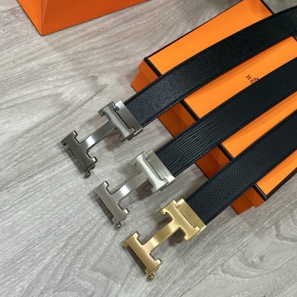 Hermès đàn ông tự động khóa dây lưng rộng 35mm mạ điện chân không