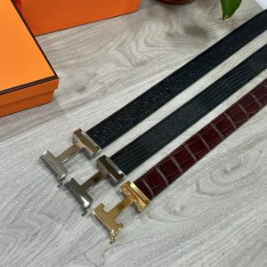 Hermès đàn ông tự động khóa dây lưng rộng 35mm mạ điện chân không