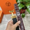 Hermès đàn ông tự động khóa dây lưng rộng 35mm mạ điện chân không