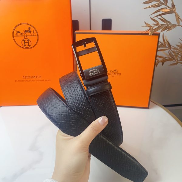 Hermès đàn ông tự động khóa dây lưng rộng 35mm mạ điện chân không