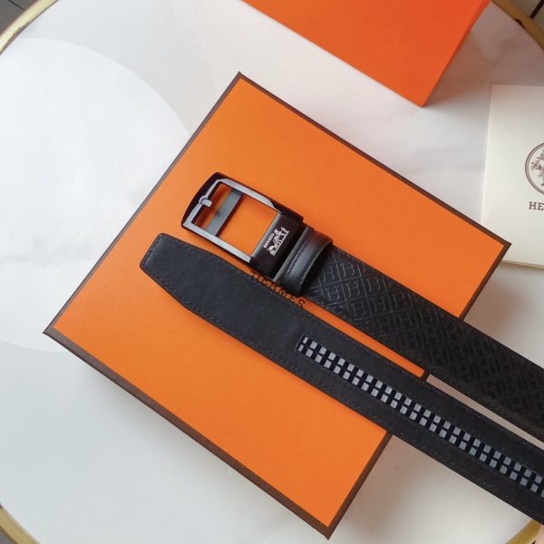 Hermès đàn ông tự động khóa dây lưng rộng 35mm mạ điện chân không