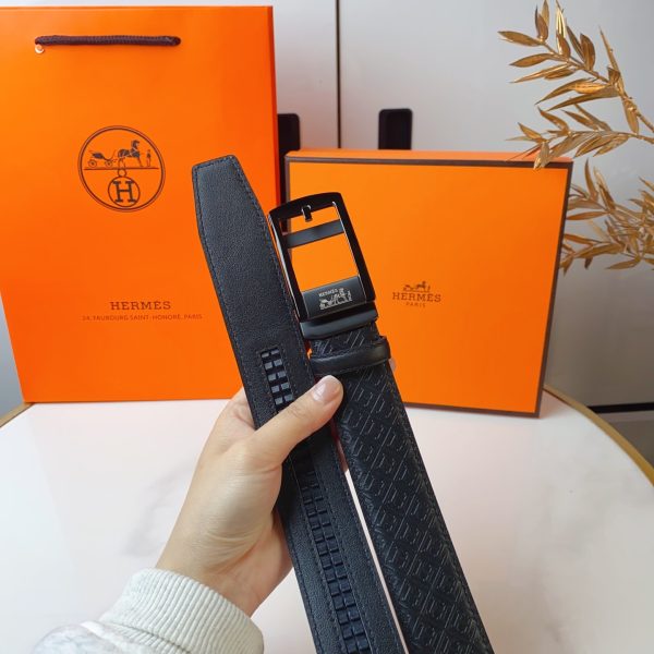 Hermès đàn ông tự động khóa dây lưng rộng 35mm mạ điện chân không