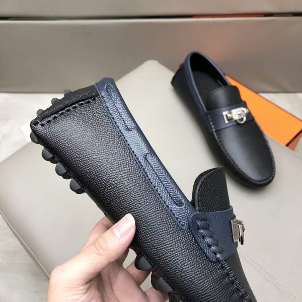 Hermès Đậu Đậu Đậu Đậu Người Đàn Ông Phiên bản Cao cấp Ngưu Ngưu Đen