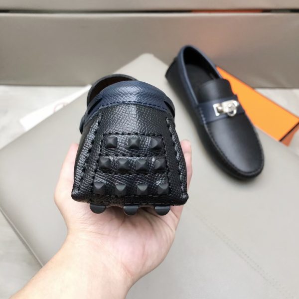 Hermès Đậu Đậu Đậu Đậu Người Đàn Ông Phiên bản Cao cấp Ngưu Ngưu Đen