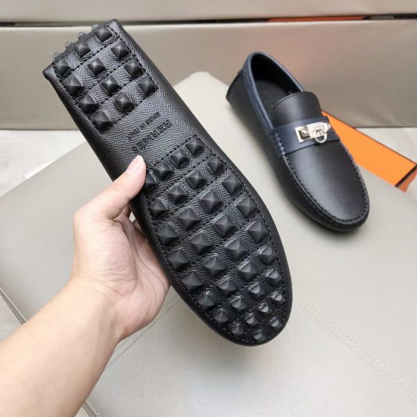 Hermès Đậu Đậu Đậu Đậu Người Đàn Ông Phiên bản Cao cấp Ngưu Ngưu Đen