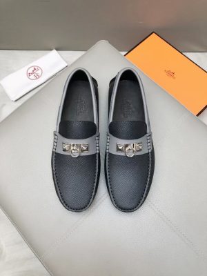 Hermès Đậu Đậu Đậu Đậu Người Đàn Ông Phiên bản Cao cấp Ngưu Ngưu Đen