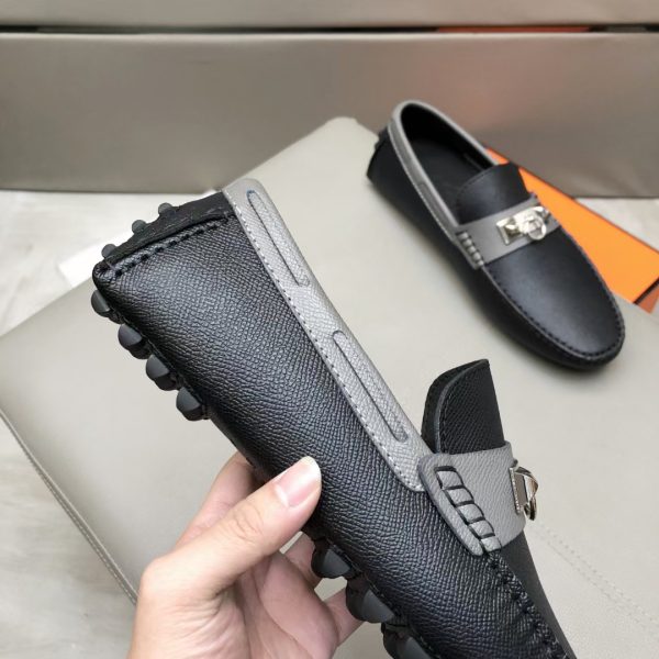 Hermès Đậu Đậu Đậu Đậu Người Đàn Ông Phiên bản Cao cấp Ngưu Ngưu Đen