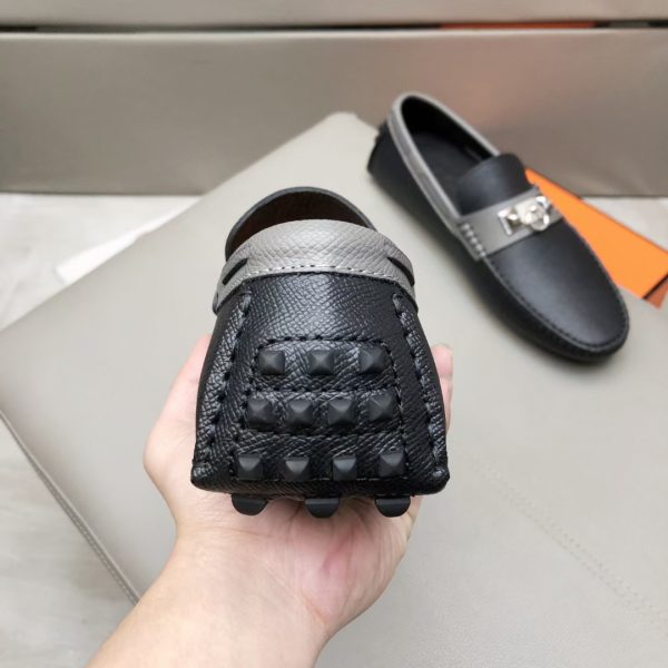 Hermès Đậu Đậu Đậu Đậu Người Đàn Ông Phiên bản Cao cấp Ngưu Ngưu Đen