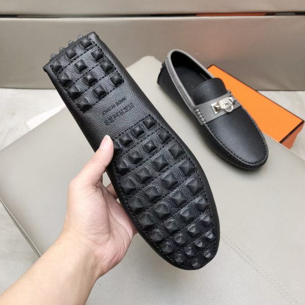 Hermès Đậu Đậu Đậu Đậu Người Đàn Ông Phiên bản Cao cấp Ngưu Ngưu Đen