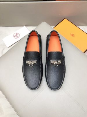 Hermès Đậu Đậu Đậu Đậu Người Đàn Ông Phiên bản Cao cấp Ngưu Ngưu Đen
