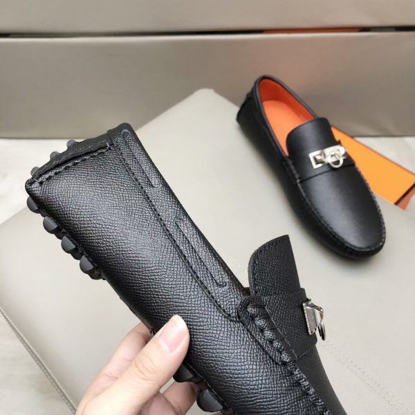 Hermès Đậu Đậu Đậu Đậu Người Đàn Ông Phiên bản Cao cấp Ngưu Ngưu Đen