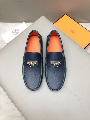 Hermès Đậu Đậu Đậu Đậu Người Đàn Ông Phiên bản Cao cấp Ngưu Ngưu Đen (复制)