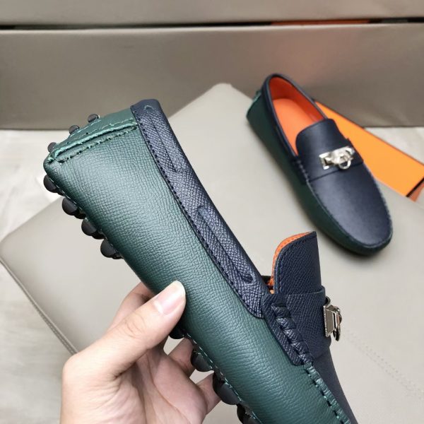 Hermès Đậu Đậu Đậu Đậu Người Đàn Ông Phiên bản Cao cấp Ngưu Ngưu Đen (复制)