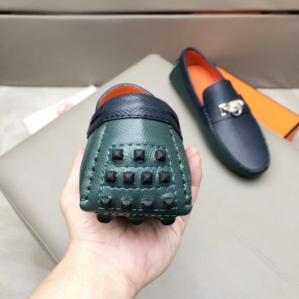 Hermès Đậu Đậu Đậu Đậu Người Đàn Ông Phiên bản Cao cấp Ngưu Ngưu Đen (复制)
