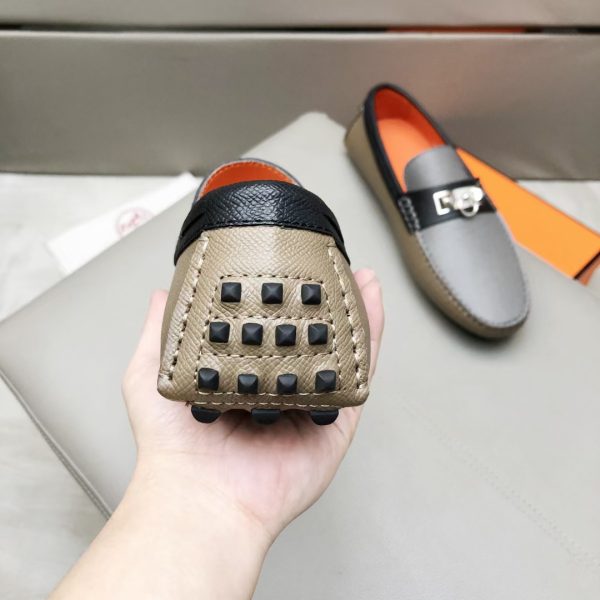 Hermès Đậu Đậu Đậu Đậu Người Đàn Ông Phiên bản Cao cấp Ngưu Ngưu Đen