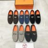 Hermès, đậu, giày, da, bò màu cam