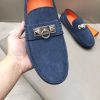 Hermès, đậu, giày, da, bò màu cam