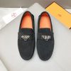 Hermès, đậu, giày, da, bò màu cam