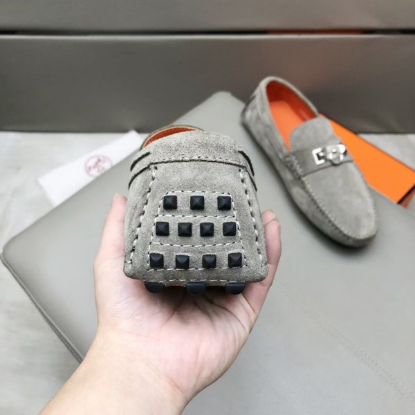 Hermès, đậu, giày, da, bò màu cam