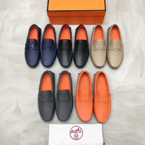 Hermès, đậu, giày, da, bò màu cam (复制)