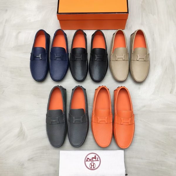 Hermès, đậu, giày, da, bò màu cam (复制)