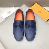 Hermès, đậu, giày, da, bò màu cam
