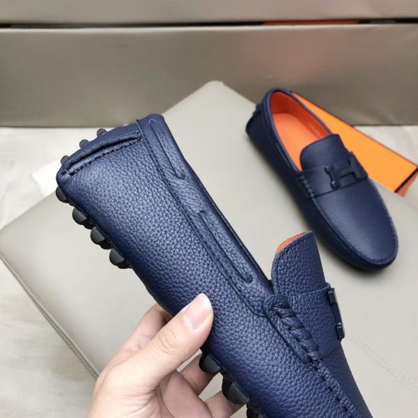 Hermès, đậu, giày, da, bò màu cam