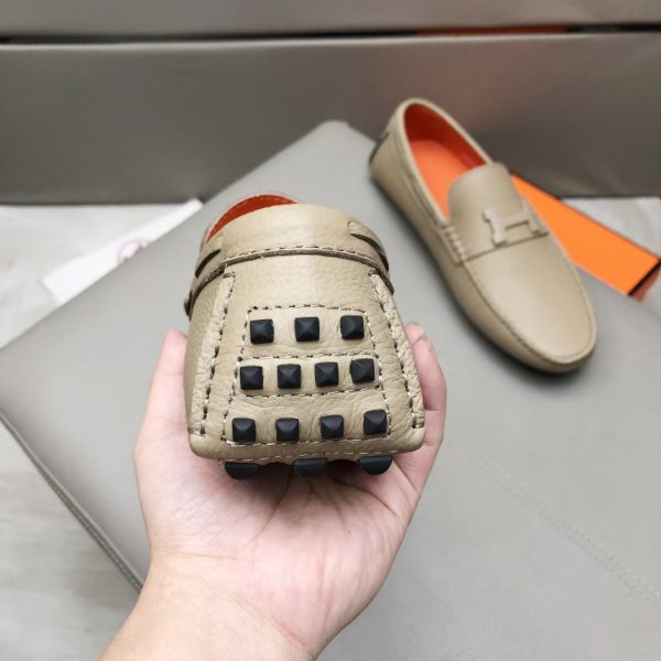 Hermès, đậu, giày, da, bò màu cam