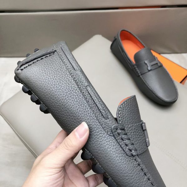 Hermès, đậu, giày, da, bò màu cam