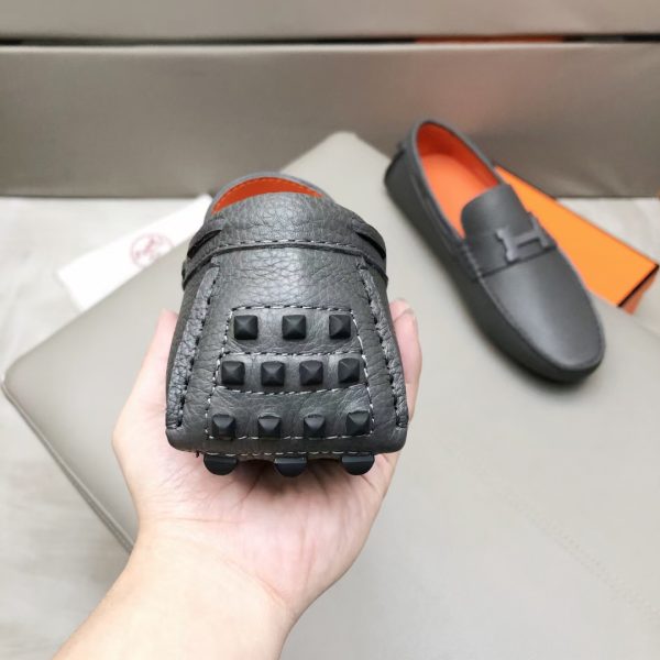 Hermès, đậu, giày, da, bò màu cam