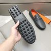 Hermès, đậu, giày, da, bò màu cam