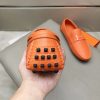 Hermès, đậu, giày, da, bò màu cam