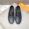 Hermès, đậu, giày, da, bò màu cam