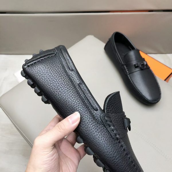 Hermès, đậu, giày, da, bò màu cam