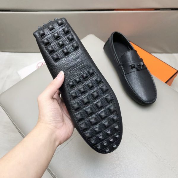 Hermès, đậu, giày, da, bò màu cam