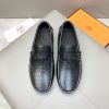 Hermès, đậu, giày, da, bò màu cam
