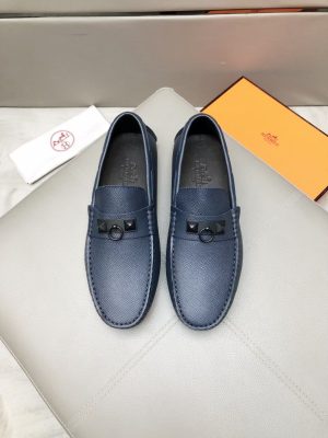 Hermès, đậu, giày, da, bò màu cam