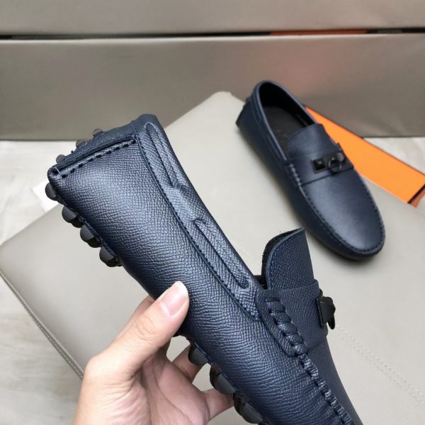 Hermès, đậu, giày, da, bò màu cam