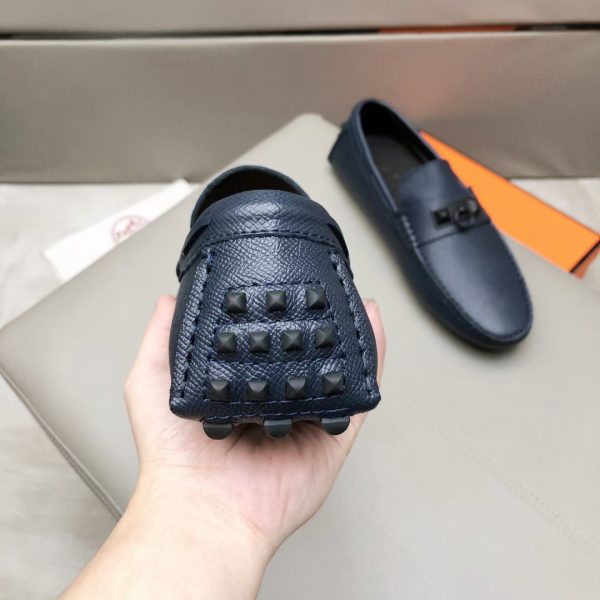 Hermès, đậu, giày, da, bò màu cam