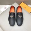 Hermès, đậu, giày, da, bò màu cam